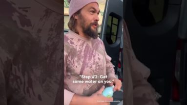 Jason Momoa Shaves His Hair For Plastic Pollution #Shorts