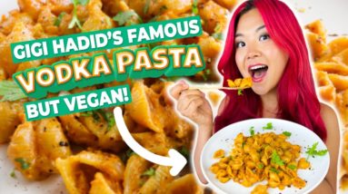 Finally Tried Gigi Hadid's Viral VODKA PASTA RECIPE but VEGAN!