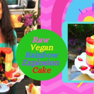Raw Vegan Rainbow Explosion Cake | Instructions