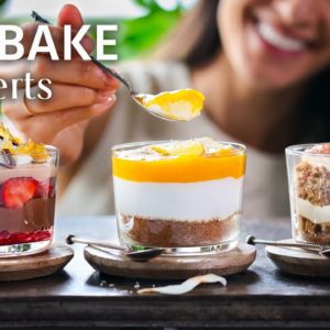 Easy NO-BAKE dessert cups » eggless, dairy-free, vegan 🤩