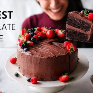 The BEST chocolate cake » eggless, dairy-free, vegan 🥳