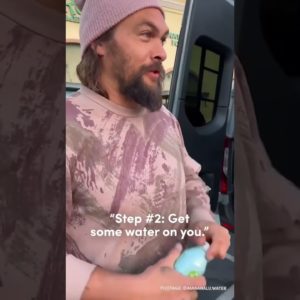 Jason Momoa Shaves His Hair For Plastic Pollution #Shorts