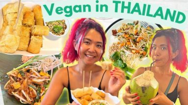 What I Ate as a VEGAN in THAILAND 🇹🇭 Floating Market & Michelin Star VEGAN PAD THAI in BANGKOK VLOG