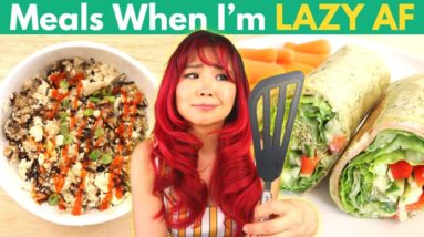 What I Eat When I Don't Want to Cook (LAZY AF VEGAN MEALS)