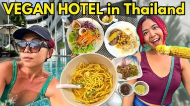 We Stayed at an ALL VEGAN HOTEL in Thailand! (Vegan Tour in Thailand VLOG)