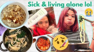 I GOT COVID AGAIN... What I ate when sick & living alone (vegan day of eating)