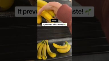 Easy food waste prevention tip! 🍌