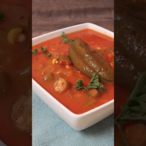 Spicy Okra Soup 🍲 #food #okra #plantbased